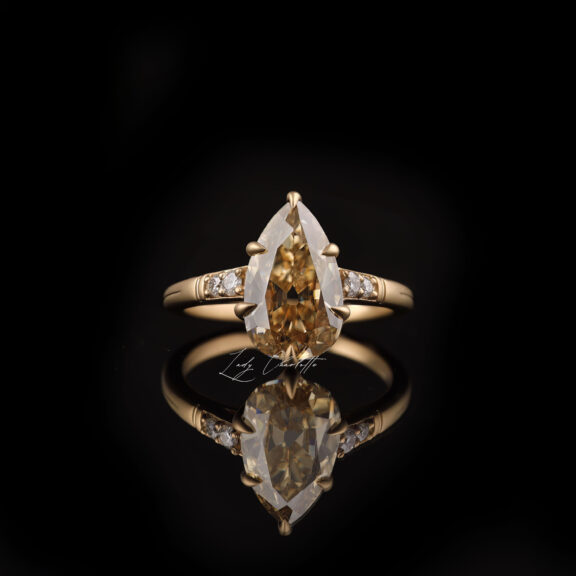Elara · Matte Champagne Lab-Grown Diamond Ring